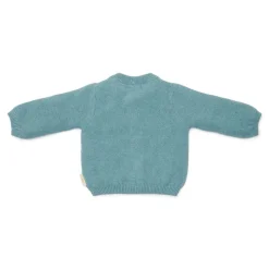 Cardigan tricoté - baby blue - 4/6 mois
