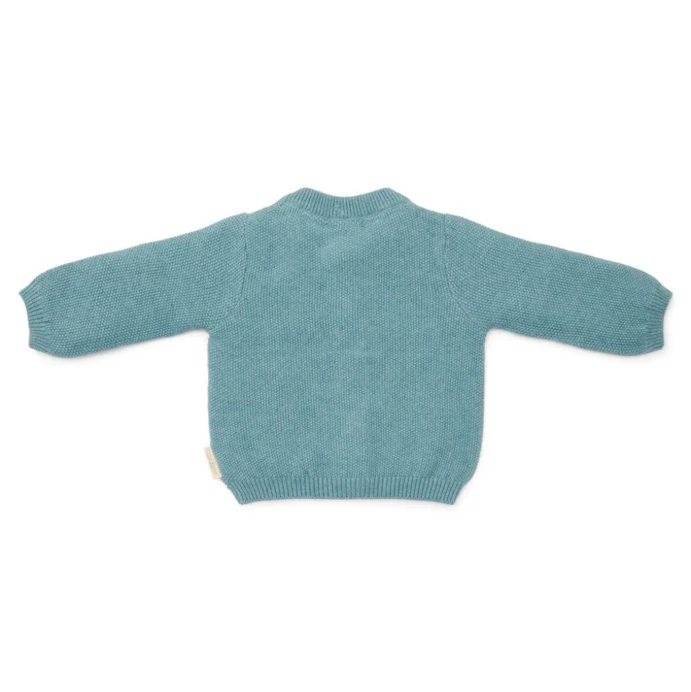 Cardigan tricoté - baby blue - 4/6 mois