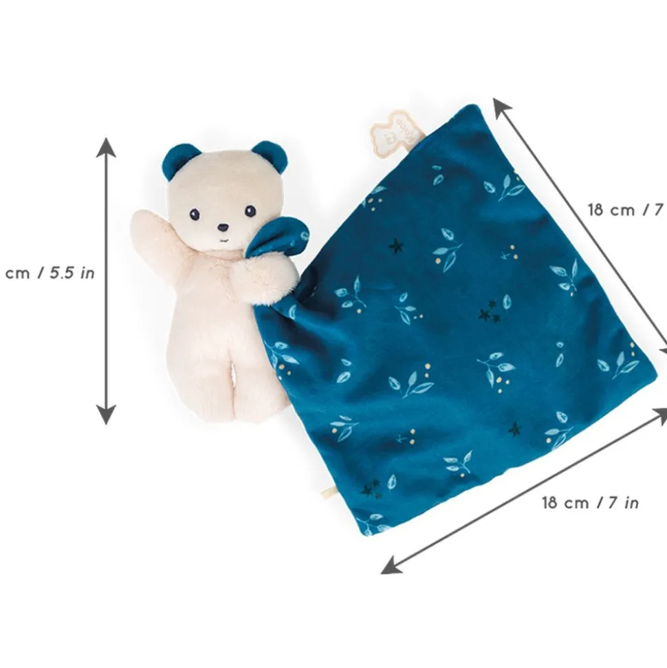 Carre douceur doudou ours noctambule 17cm