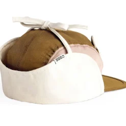 Casquette anti-uv ourson - rose et brun 0/2 ans