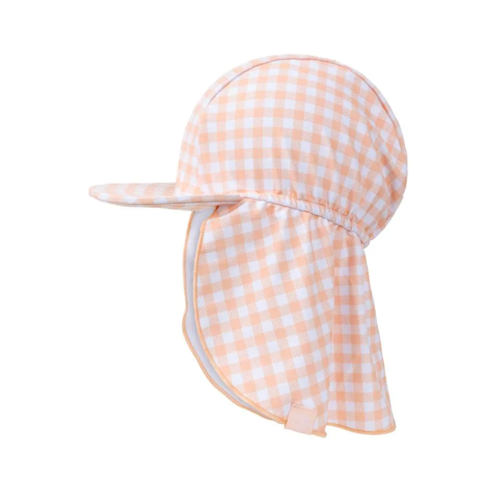 Casquette uv 1-2 ans carreaux orange
