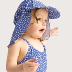 Casquette uv léopard bleu 1-2 ans