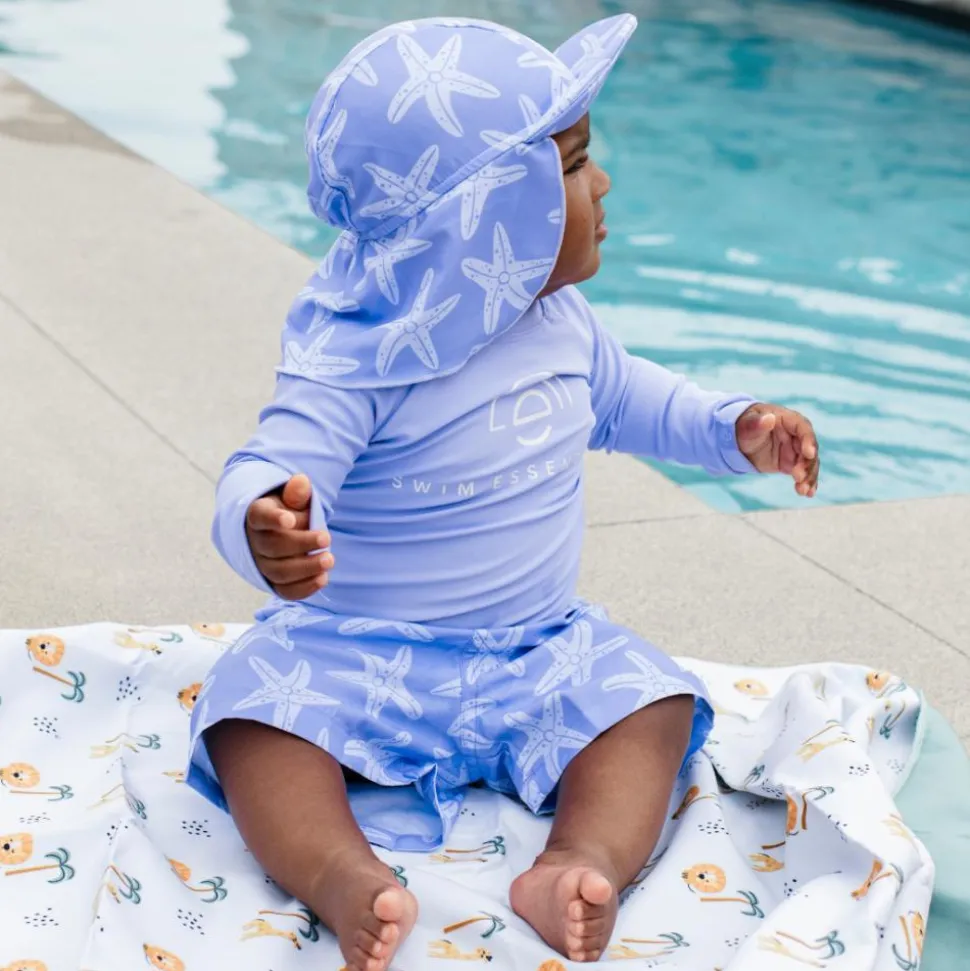 Casquette uv étoile de mer lila 2-4 ans