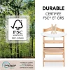 Chaise haute bébé arketa n play beech en bois beech avec plateau de jeu