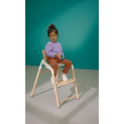 Chaise haute bébé giraffe blanc