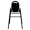 Chaise haute bébé lili fixe (avec tablette amovible ) laque noir