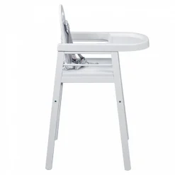 Chaise haute bébé lili fixe (avec tablette amovible ) laque blanc