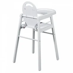 Chaise haute bébé lili fixe (avec tablette amovible ) laque blanc