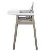 Chaise haute bébé lili fixe (avec tablette amovible )laque gris clair