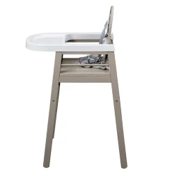 Chaise haute bébé lili fixe (avec tablette amovible )laque gris clair