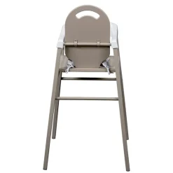 Chaise haute bébé lili fixe (avec tablette amovible )laque gris clair