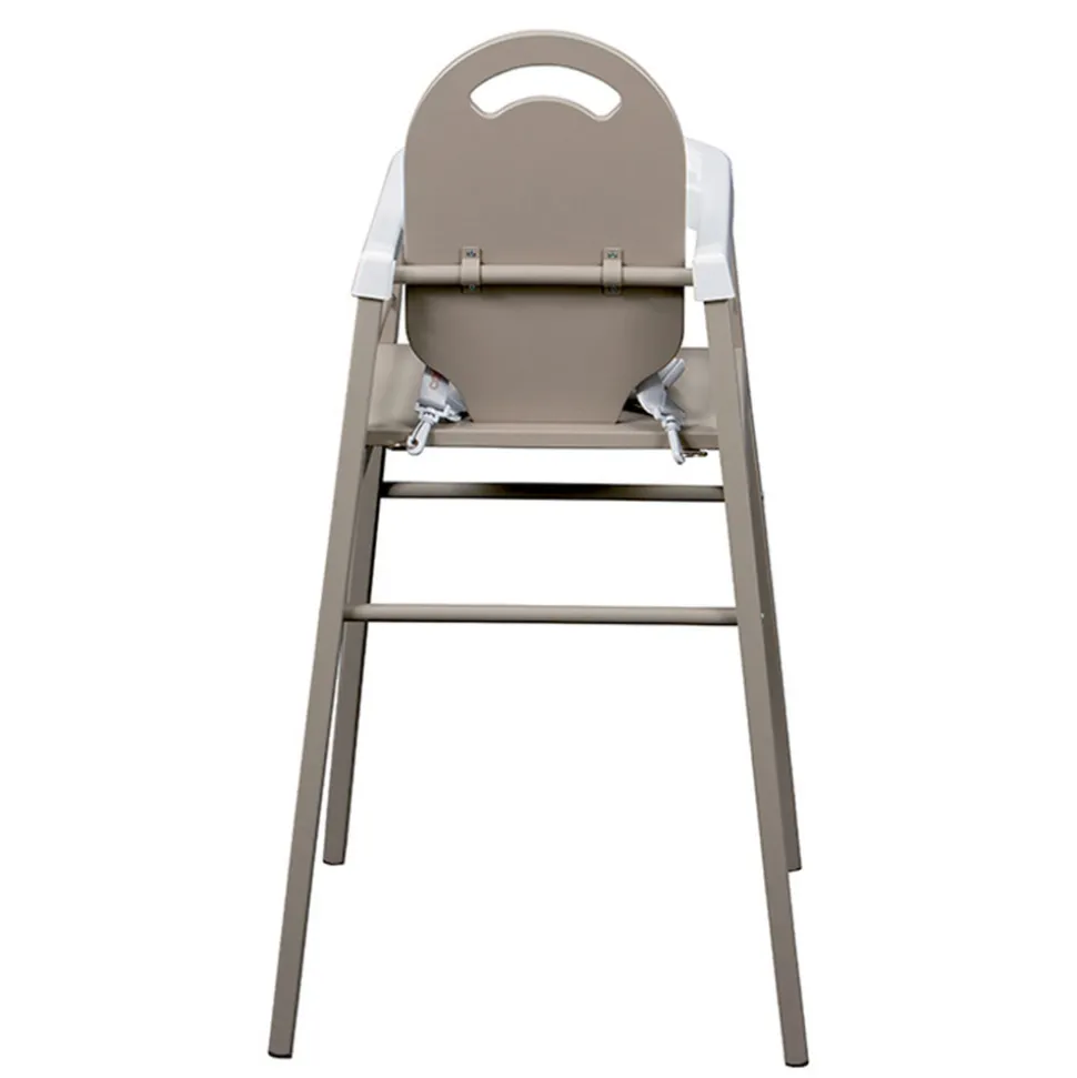 Chaise haute bébé lili fixe (avec tablette amovible )laque gris clair