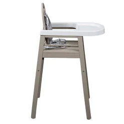 Chaise haute bébé lili fixe (avec tablette amovible )laque gris clair