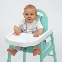 Chaise haute bébé lili vert mint