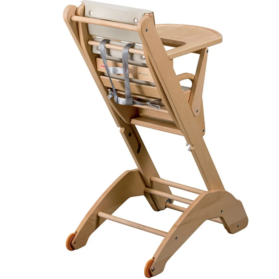 Chaise haute bébé manon vernis naturel