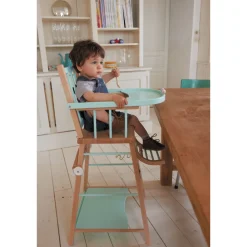 Chaise haute bébé marcel transformable barreaux hybride fuschia