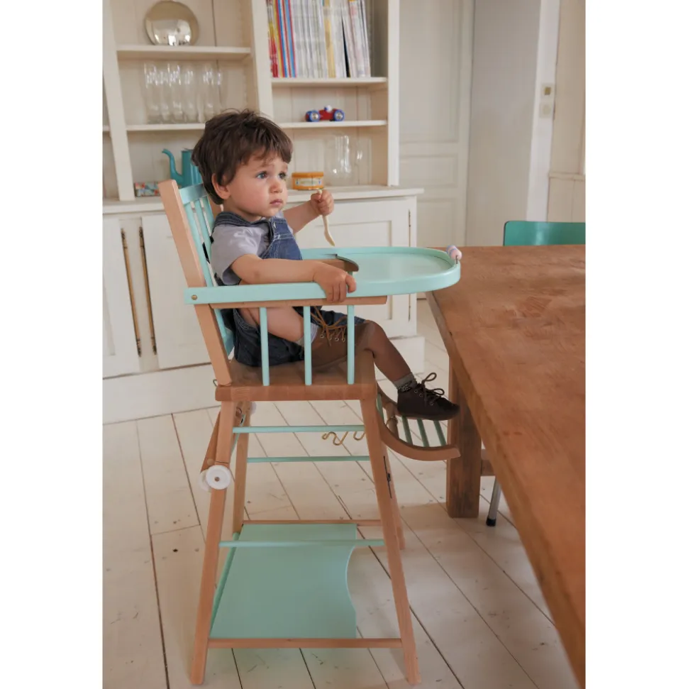 Chaise haute bébé marcel transformable barreaux hybride fuschia