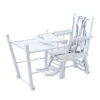 Chaise haute bébé marcel transformable barreaux laque blanche