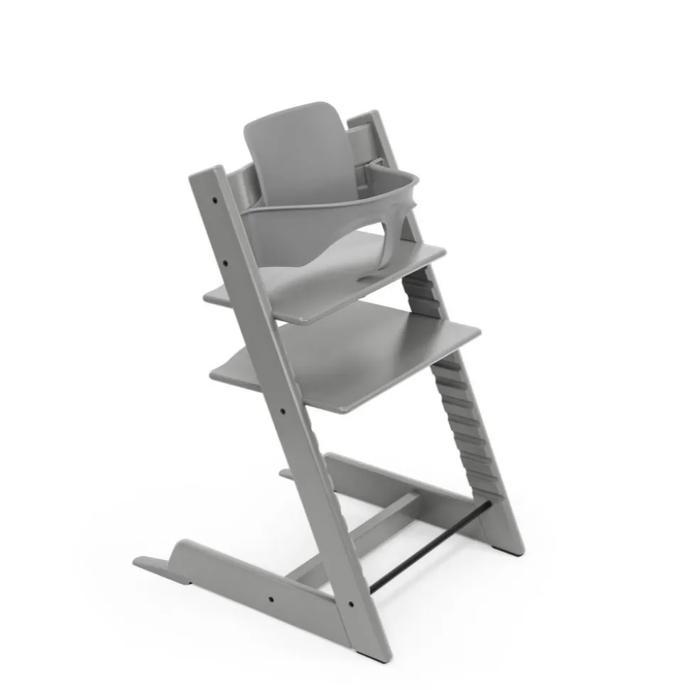 Chaise haute bébé évolutive tripp trapp gris tempête