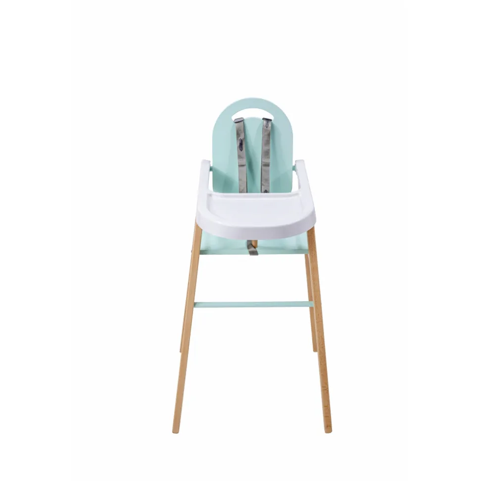 Chaise haute bois lili hybride vert mint