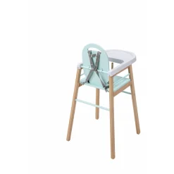 Chaise haute bois lili hybride vert mint