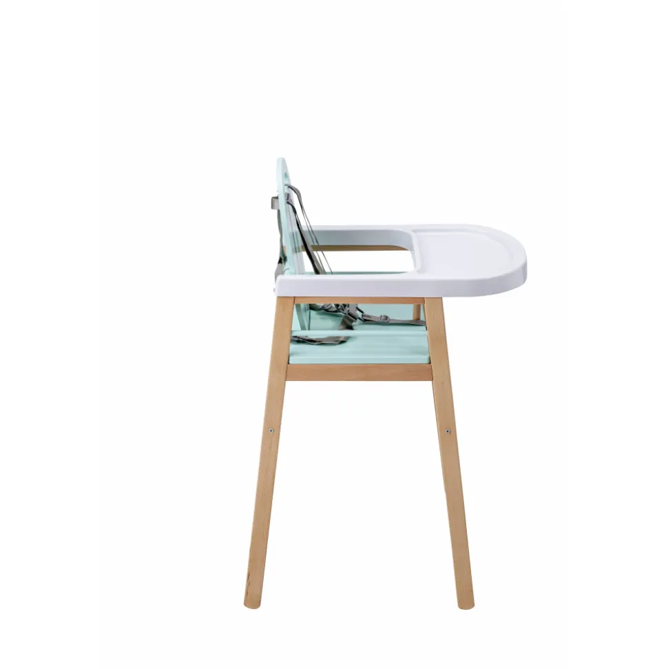 Chaise haute bois lili hybride vert mint