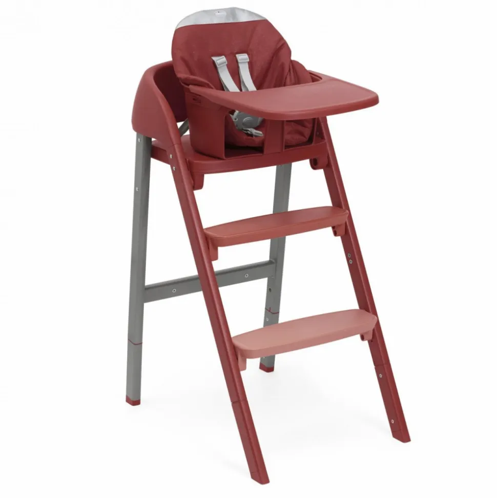 Chaise haute crescendo up colorado red re_lux + kit tour d'observation crescendo up grey