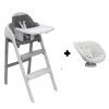 Chaise haute crescendo up 2 en 1steel cloud re_lux avec siège de naissance