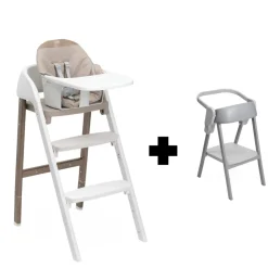 Chaise haute crescendo up pearl cooper re_lux + kit tour d'observation crescendo up grey