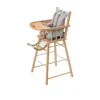 Chaise haute en bois andré hybride vert mint