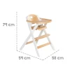 Chaise haute enfant pliable bois bicolore