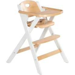 Chaise haute enfant pliable bois bicolore