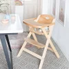 Chaise haute enfant pliable bois naturel