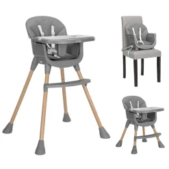 Chaise haute 3 en 1 vanilla gris