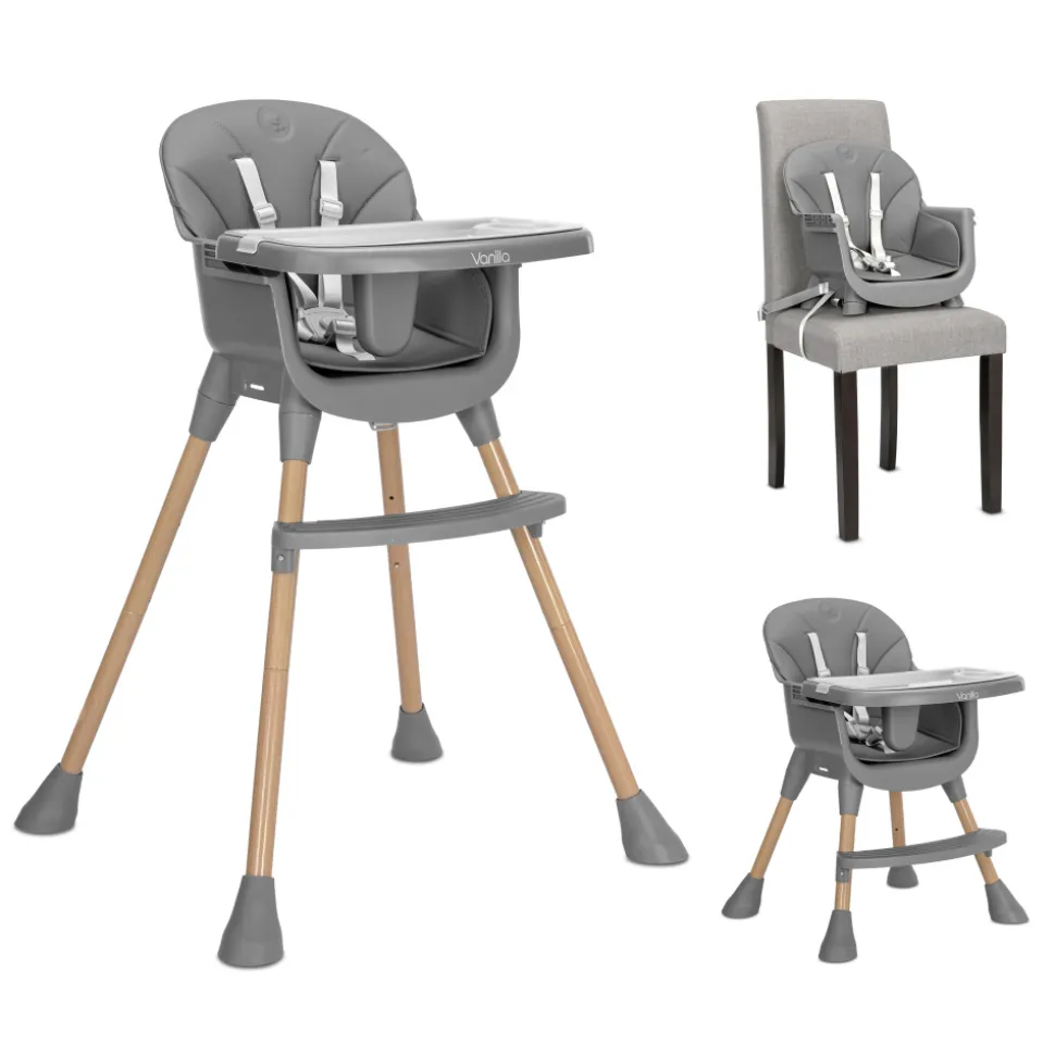 Chaise haute 3 en 1 vanilla gris