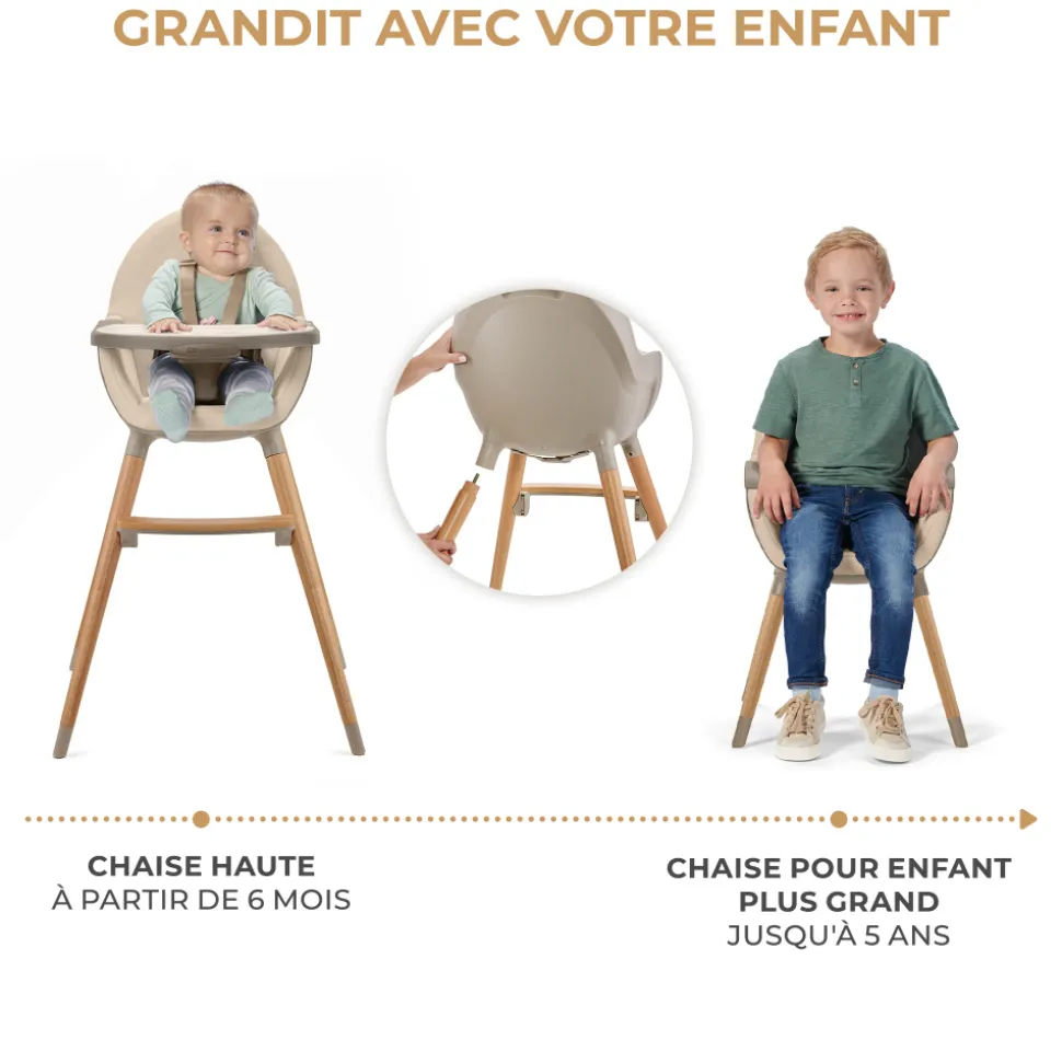 Chaise haute fini 2 beige