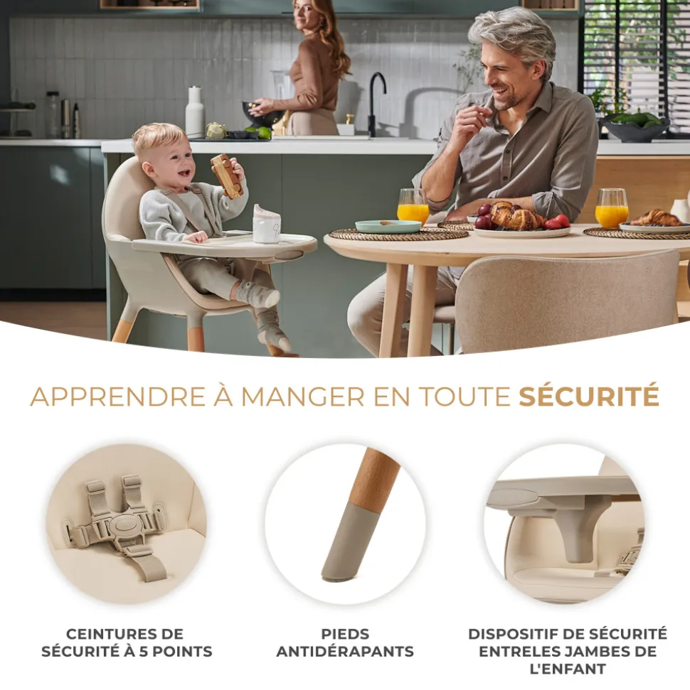 Chaise haute fini 2 beige