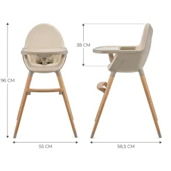 Chaise haute fini 2 beige