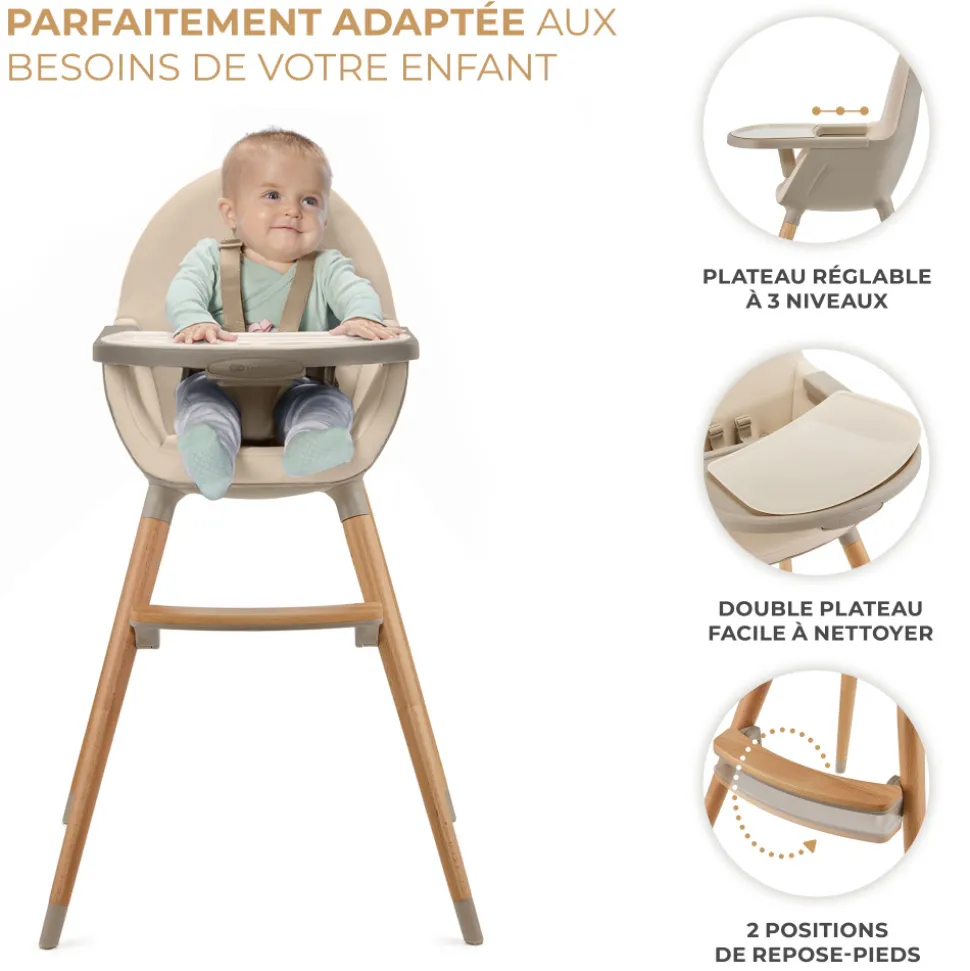 Chaise haute fini 2 beige