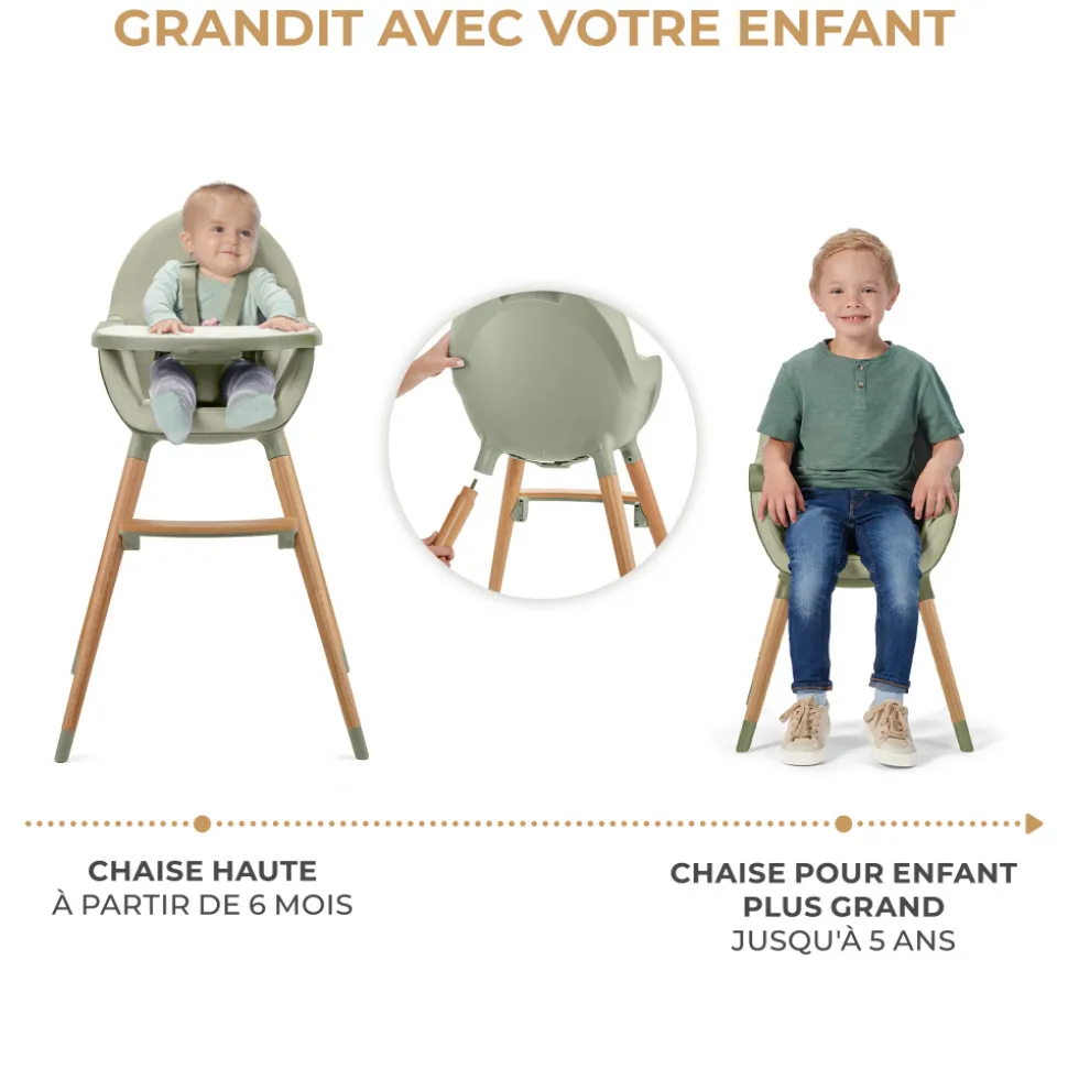 Chaise haute fini 2 vert