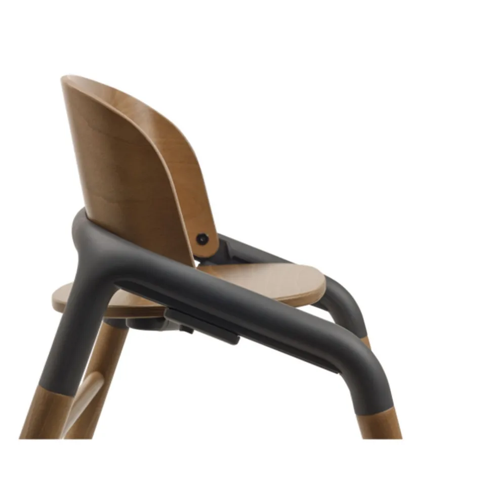 Chaise haute giraffe bébé bois foncé
