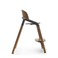Chaise haute giraffe bébé bois foncé
