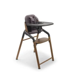 Chaise haute giraffe bébé bois foncé