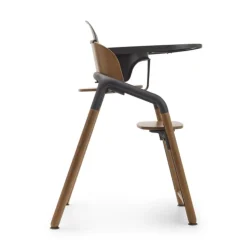 Chaise haute giraffe bébé bois foncé
