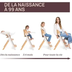 Chaise haute meraviglia olive + coussin de siège meraviglia sandshell