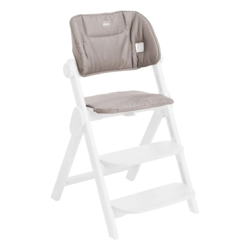 Chaise haute meraviglia olive + coussin de siège meraviglia sandshell