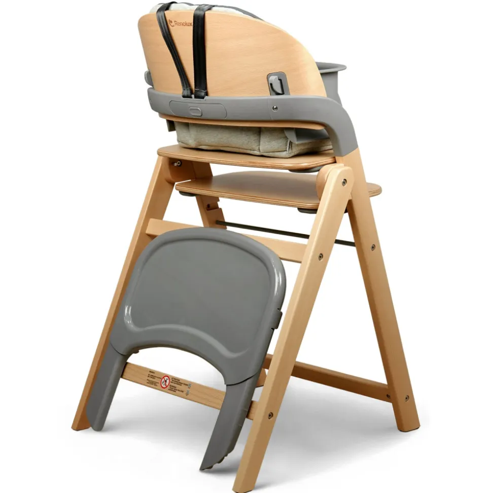Chaise haute meridio natural graphite
