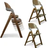 Chaise haute meridio pecan graphite