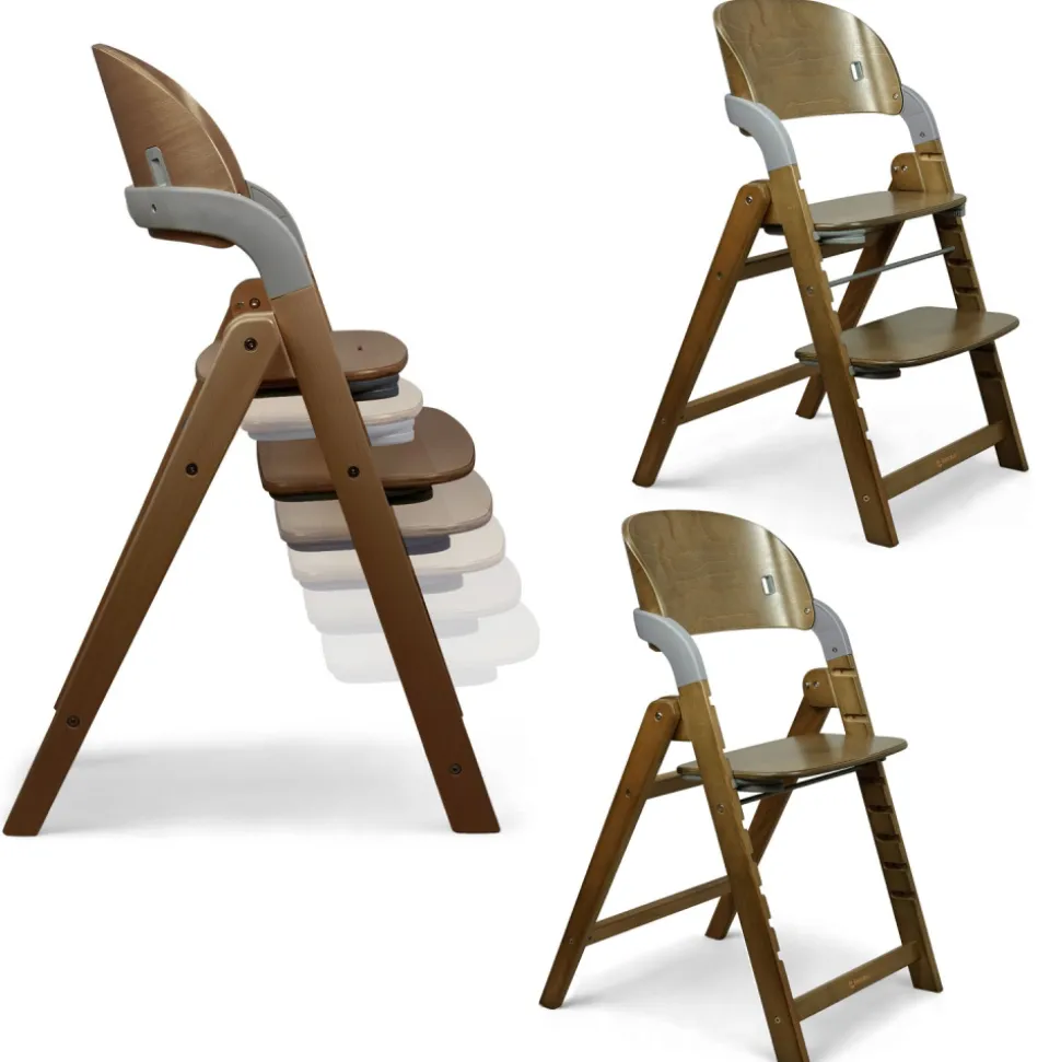 Chaise haute meridio pecan graphite