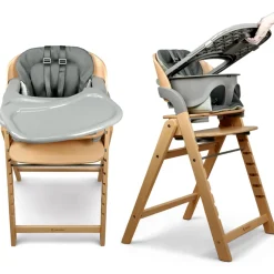 Chaise haute meridio pecan graphite